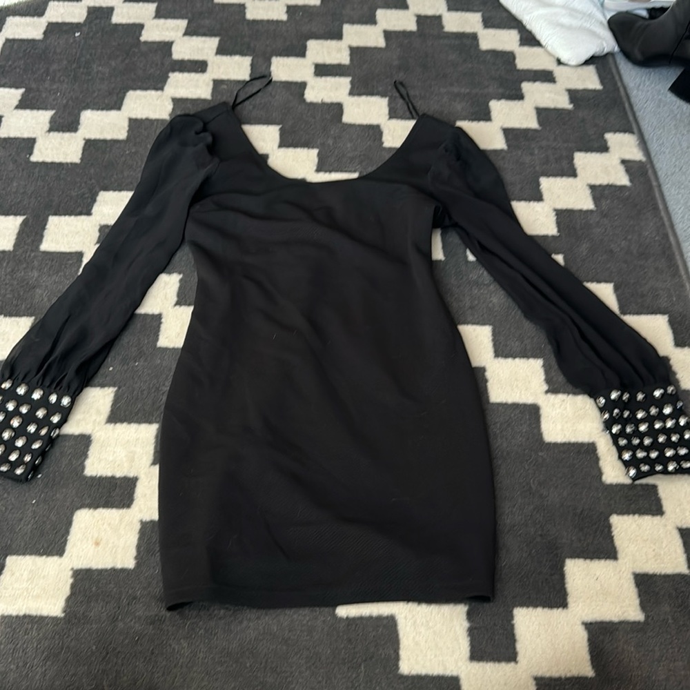 Black sleeved dress